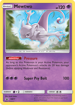 Mewtwo SM Black Star Promos card