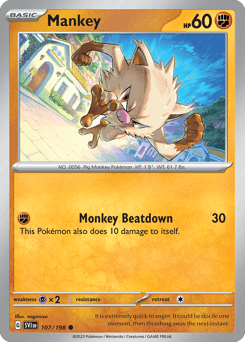 Mankey Scarlet & Violet card