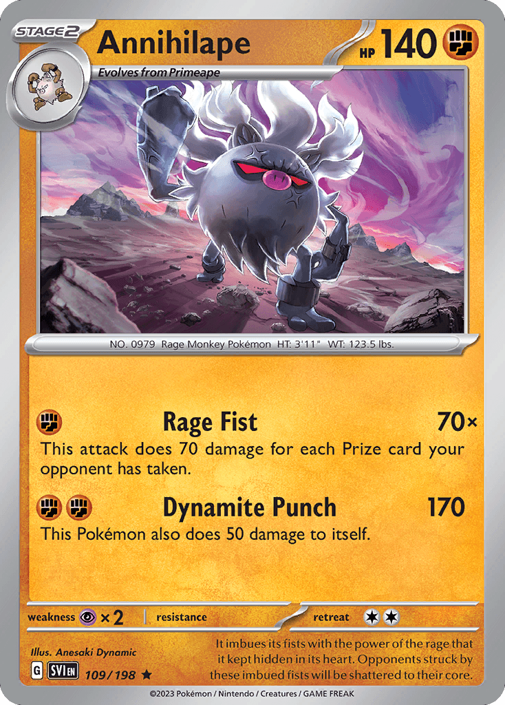 Annihilape Scarlet & Violet card