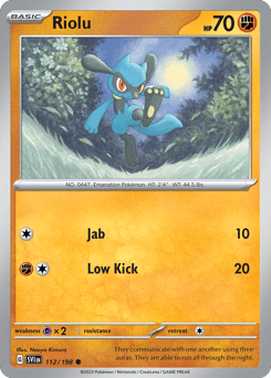 Riolu Scarlet & Violet card