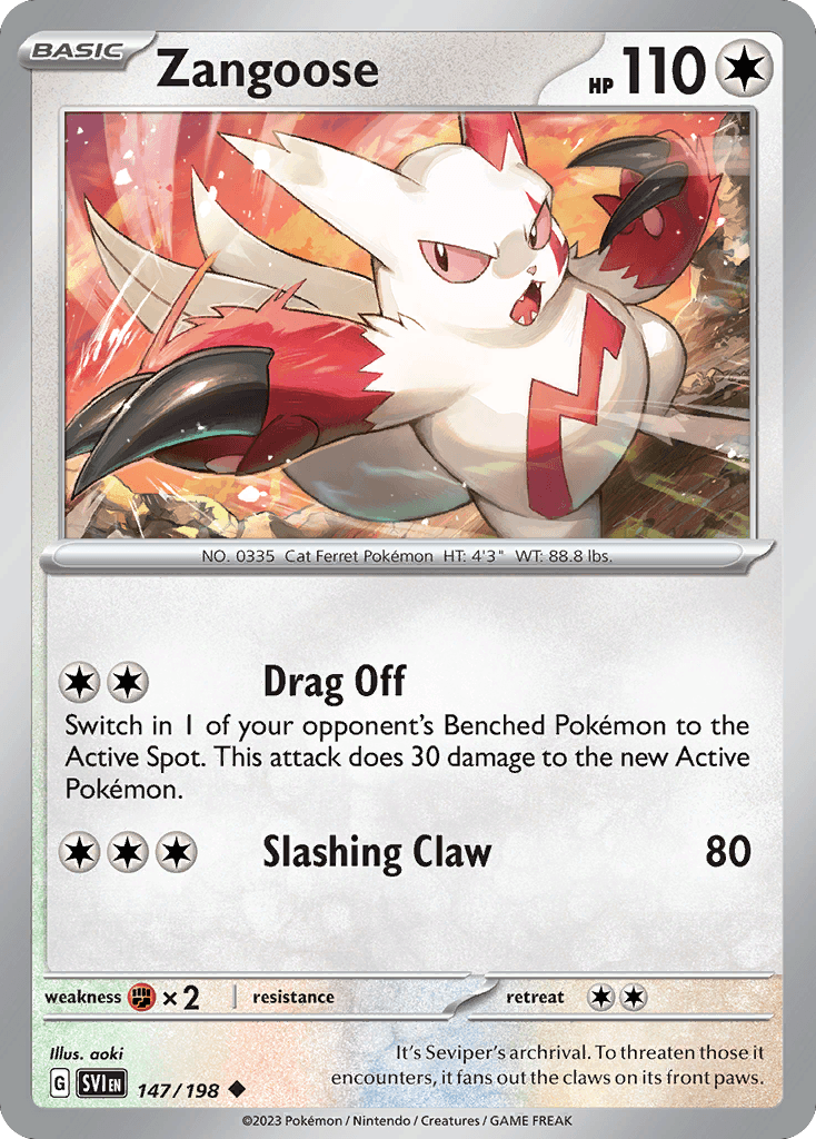 Zangoose Scarlet & Violet card