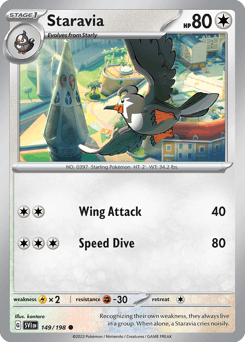 Staravia Scarlet & Violet card