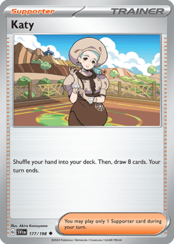 Katy Scarlet & Violet card