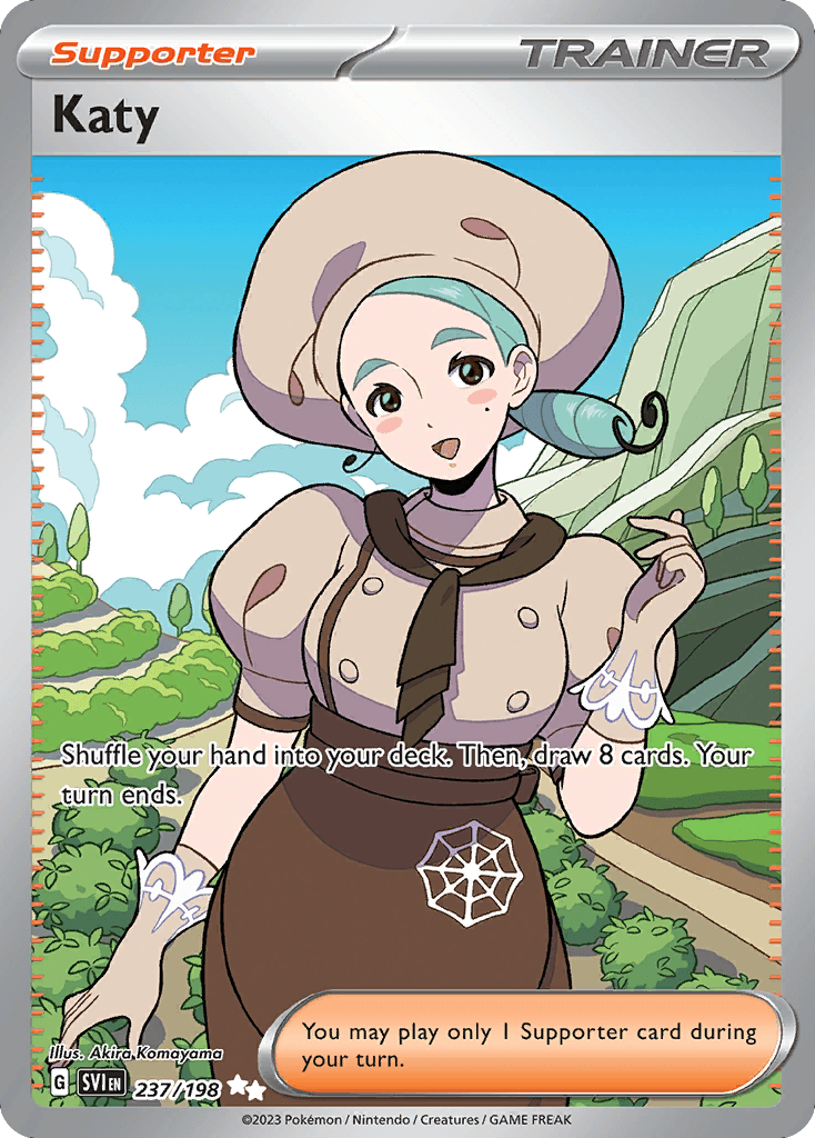 Katy Scarlet & Violet card