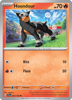 Houndour Scarlet & Violet card