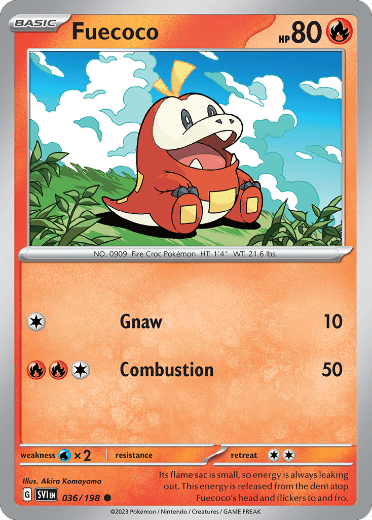 Fuecoco Scarlet & Violet card