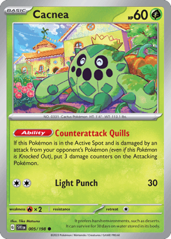 Cacnea Scarlet & Violet card