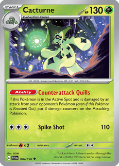 Cacturne Scarlet & Violet card