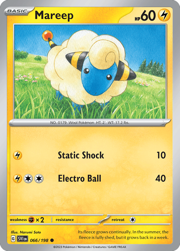 Mareep Scarlet & Violet card
