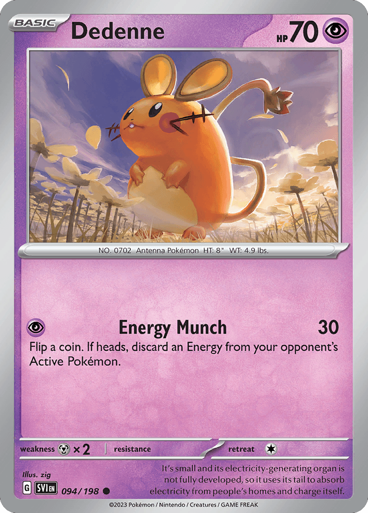 Dedenne Scarlet & Violet card