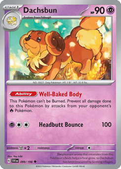Dachsbun Scarlet & Violet card