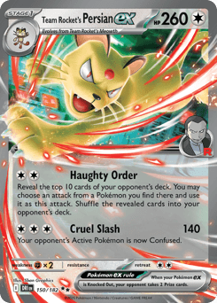Team Rocket's Persian ex Destined Rivals card