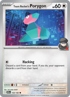 Team Rocket's Porygon Destined Rivals card
