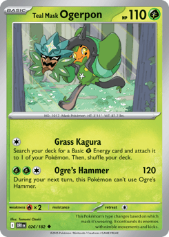 Teal Mask Ogerpon Destined Rivals card
