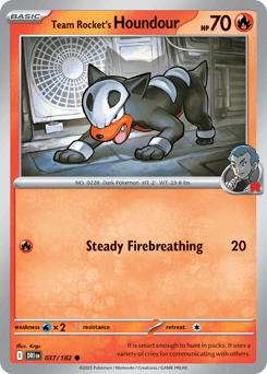 Team Rocket's Houndour Destined Rivals card