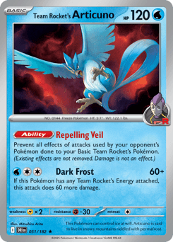 Team Rocket's Articuno Destined Rivals card