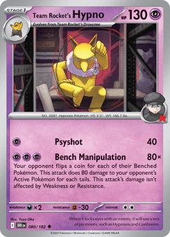 Team Rocket's Hypno Destined Rivals card