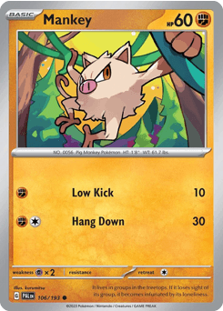 Mankey Paldea Evolved card