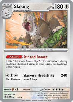 Slaking Paldea Evolved card