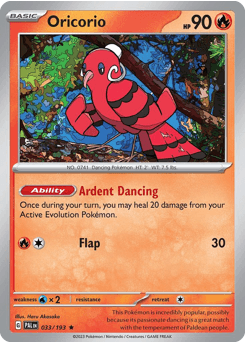 Oricorio Paldea Evolved card