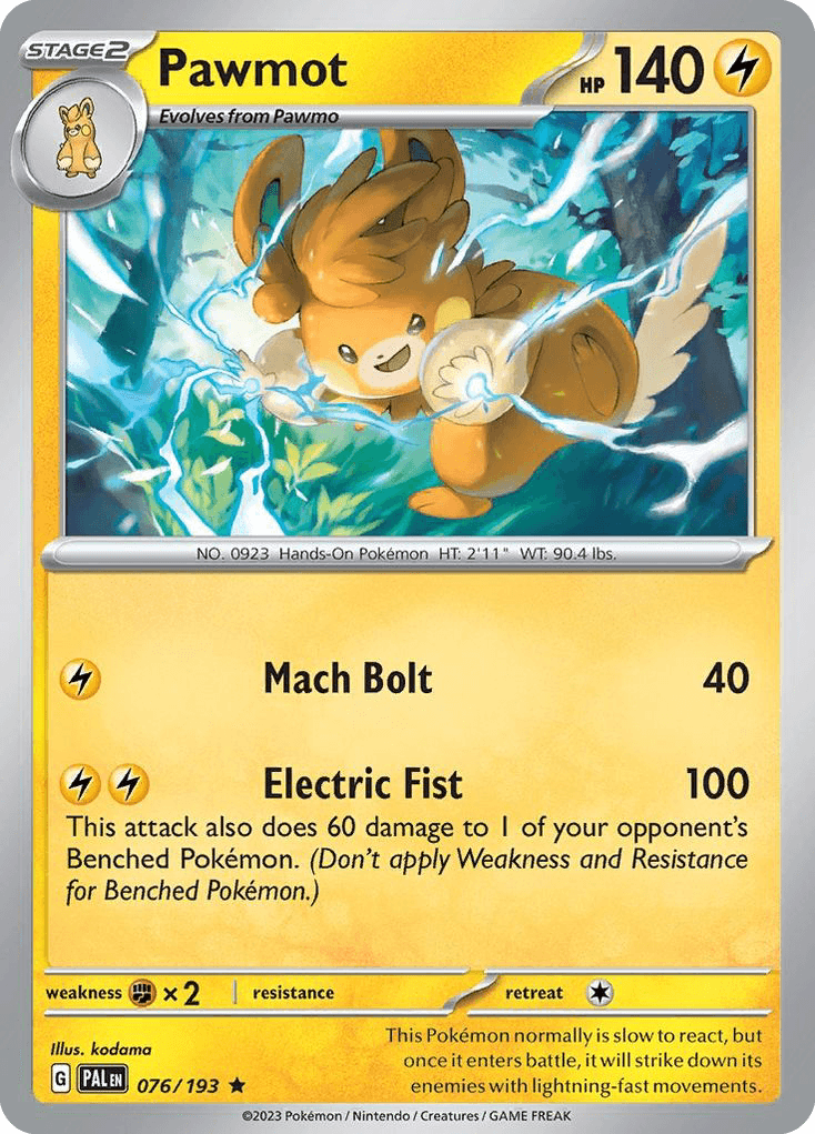 Pawmot Paldea Evolved card