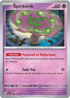 Spiritomb Paldea Evolved card
