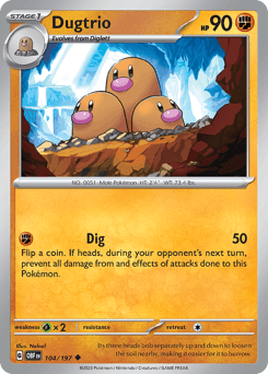 Dugtrio Obsidian Flames card