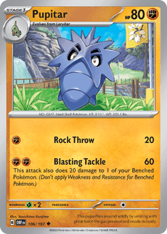 Pupitar Obsidian Flames card