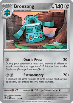 Bronzong Obsidian Flames card
