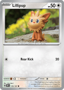 Lillipup Obsidian Flames card