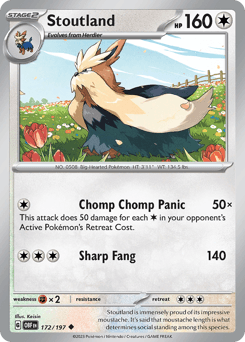 Stoutland Obsidian Flames card