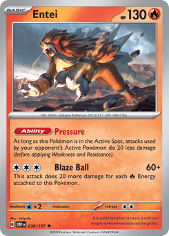 Entei Obsidian Flames card