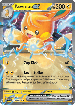 Pawmot ex Obsidian Flames card