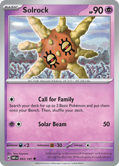 Solrock Obsidian Flames card