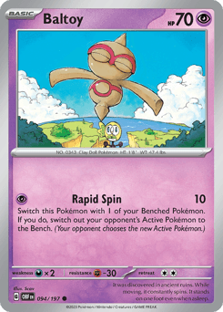 Baltoy Obsidian Flames card