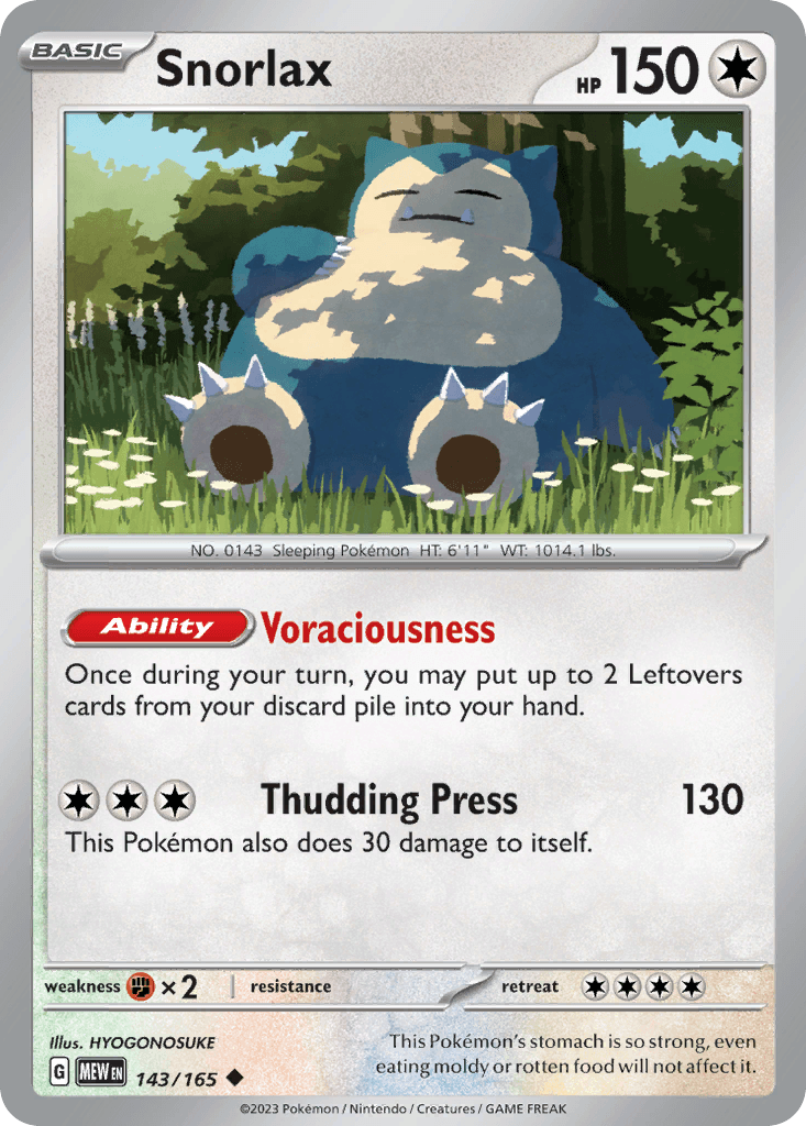 Snorlax 151 card