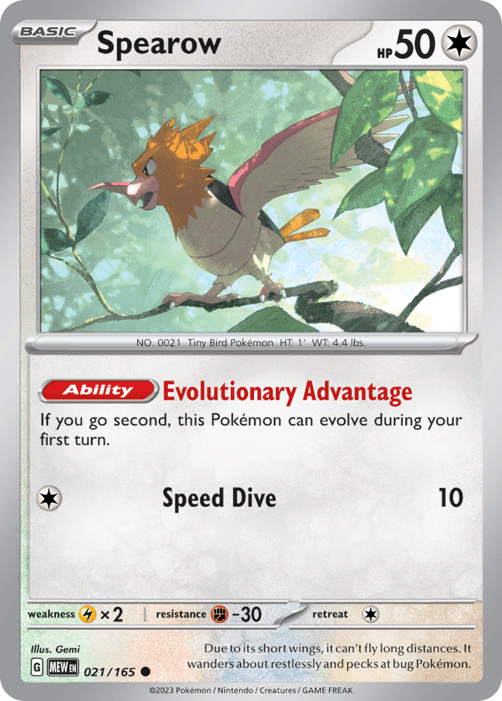 Spearow 151 card