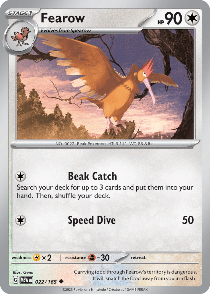 Fearow 151 card