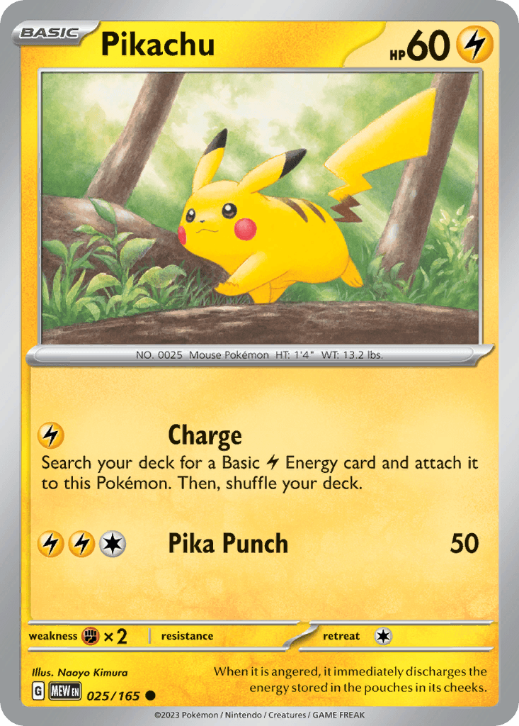 Pikachu 151 card