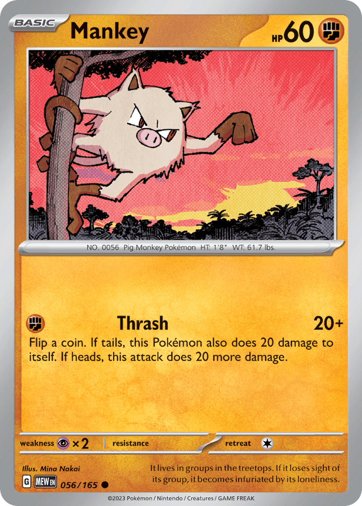 Mankey 151 card