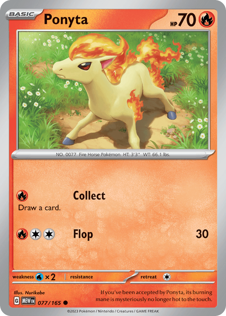 Ponyta 151 card