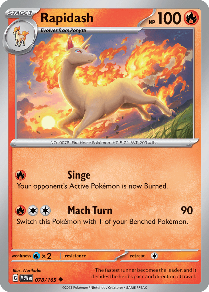 Rapidash 151 card