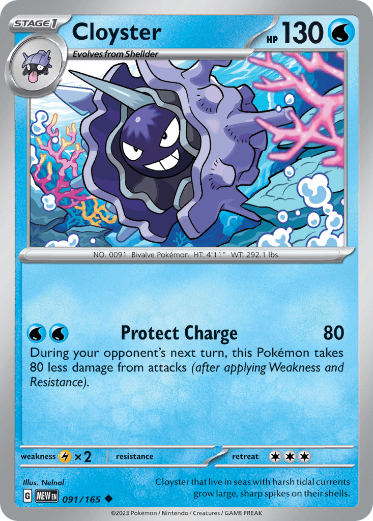 Cloyster 151 card