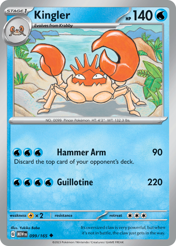 Kingler 151 card