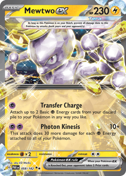 Mewtwo ex Paradox Rift card