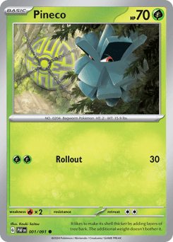 Pineco Paldean Fates card
