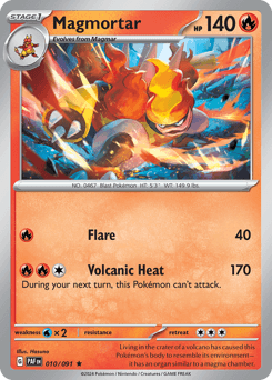Magmortar Paldean Fates card