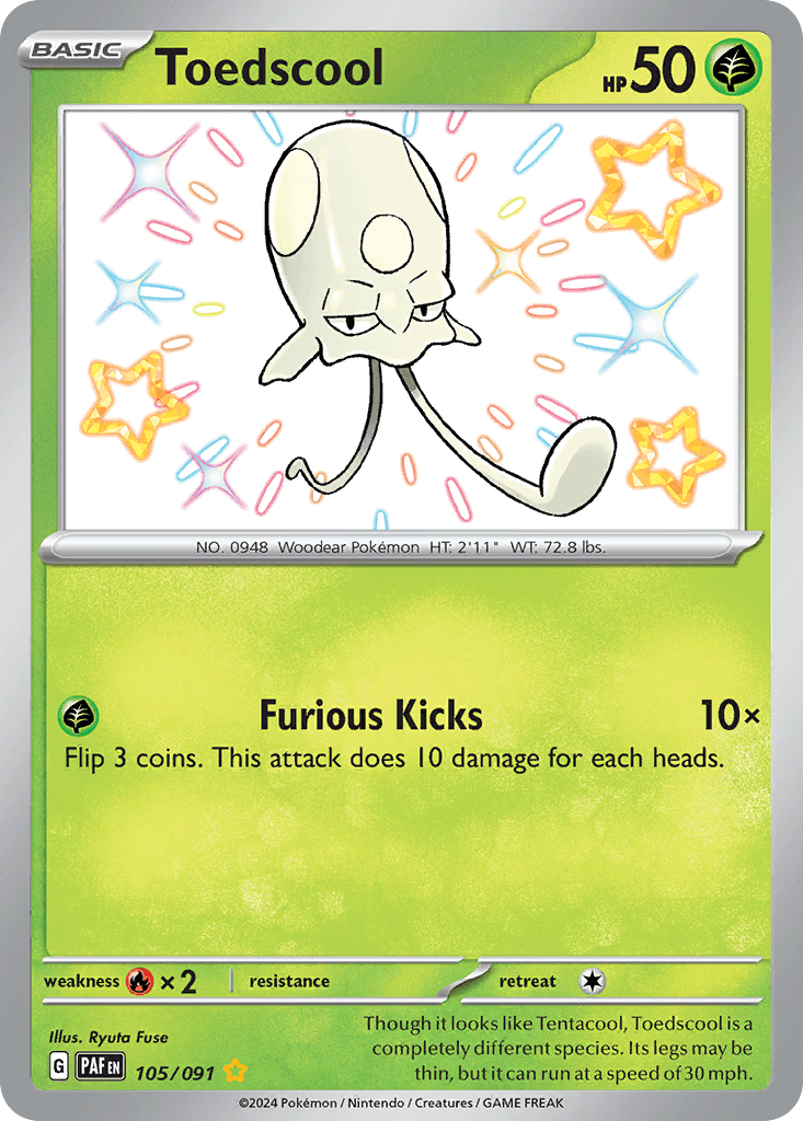 Toedscool Paldean Fates card