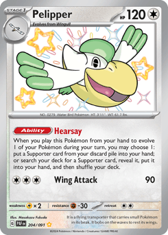 Pelipper Paldean Fates card