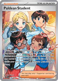 Paldean Student Paldean Fates card